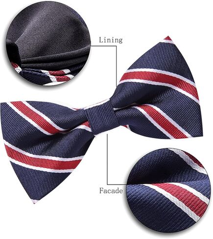 8 عبوات من AUSKY ربطات عنق أنيقة مربوطة مسبقًا وقابلة للتعديل للرجال والأولاد بألوان مختلفة (1 و4 و5 و6 و8 عبوات للخيار) in Kuwait