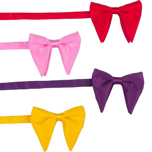 Lovacely Mens Oversized Satin Silk Bow Tie Solid Color Formal Tuxedo Big Bowtie in Saudi Arabia