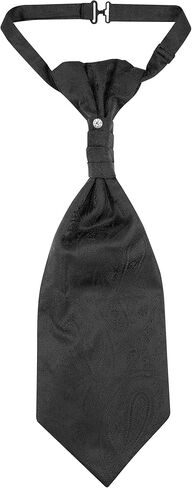 Vesuvio Napoli PreTied ASCOT Solid PAISLEY Color Cravat Men's Neck Tie 21 Colors in Saudi Arabia