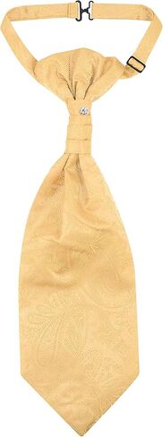 Vesuvio Napoli PreTied ASCOT Solid PAISLEY Color Cravat Men's Neck Tie 21 Colors in Saudi Arabia
