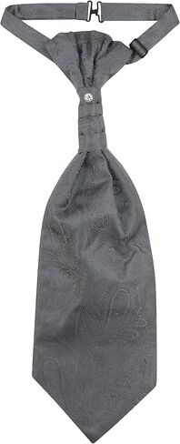 Vesuvio Napoli PreTied ASCOT Solid PAISLEY Color Cravat Men's Neck Tie 21 Colors in Saudi Arabia