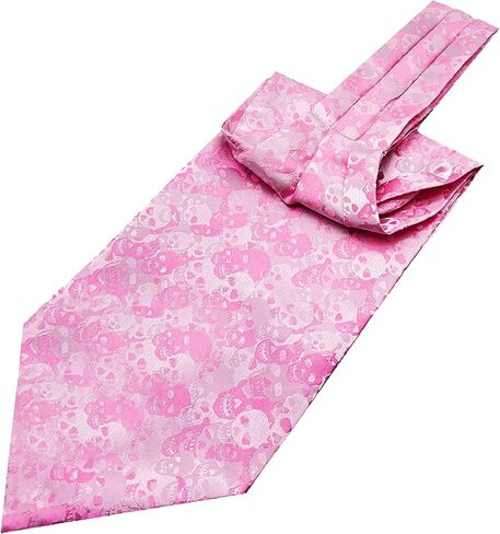 QCWQMYL ربطات عنق على شكل جمجمة للرجال ربطات عنق من قماش الجاكار وشاح ذاتي للهالوين in Kuwait