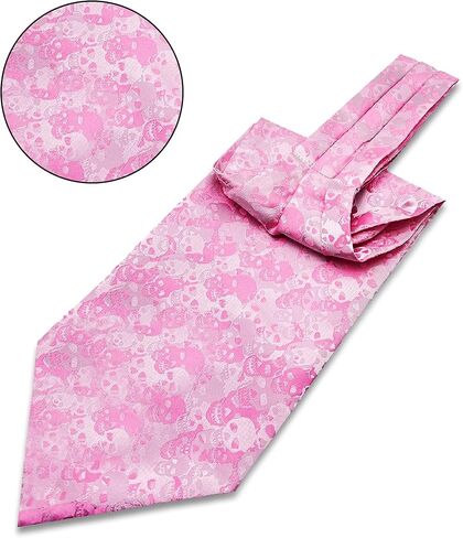 QCWQMYL ربطات عنق على شكل جمجمة للرجال ربطات عنق من قماش الجاكار وشاح ذاتي للهالوين in Kuwait