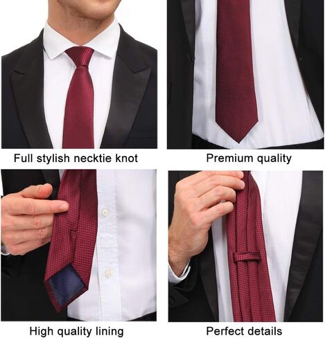 Adulove Men's Necktie Classic Silk Tie Woven Jacquard Neck Ties 6 PCS in Saudi Arabia