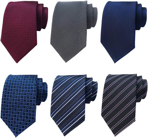 Adulove Men's Necktie Classic Silk Tie Woven Jacquard Neck Ties 6 PCS in Saudi Arabia