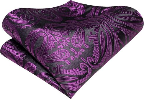 Dubulle Mens Paisely Silk Tie for Men Necktie and Pocket Square Set in Saudi Arabia