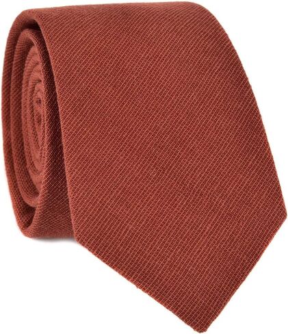 JESLANG Men's Skinny Tie 2.56" Cotton Linen Necktie Perfect for Formal and Casual Occasions in Saudi Arabia