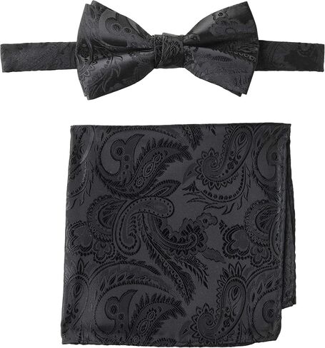 STACY ADAMS mens Classic Pretied Bow Tie With Pocket Square in Saudi Arabia