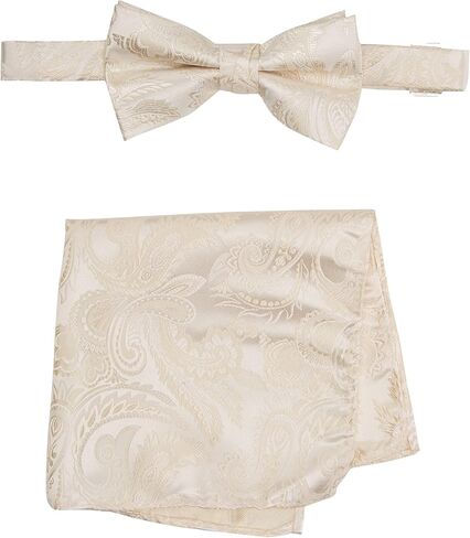 STACY ADAMS mens Classic Pretied Bow Tie With Pocket Square in Saudi Arabia