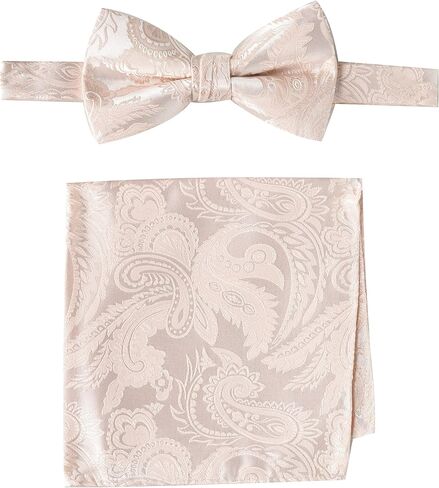 STACY ADAMS mens Classic Pretied Bow Tie With Pocket Square in Saudi Arabia