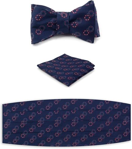 NV HOLDERS: Men's Premium 100% Silk Cummerbund, Bow Tie, Handkerchief - Black Tuxedo set in Saudi Arabia