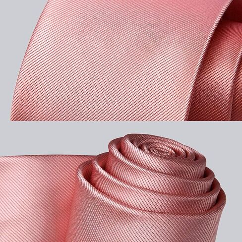 HISDERN Solid Color Ties for Men Formal 3.35" Necktie Business Tie and Pocket Square Set Classic Satin Mens Wedding Ties in Saudi Arabia
