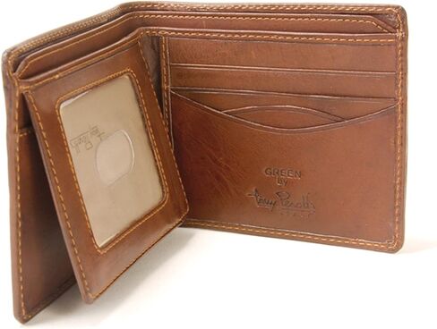 Tony Perotti Men's Italian Leather Bifold Wallet - Custom Wallets for Men - Personalized Wallet With Engraving of Initials in Saudi Arabia