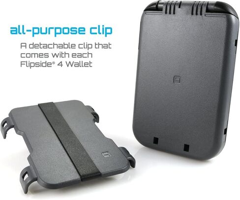 محافظ Flipside محفظة Flipside 4 RFID للرجال مع مشبك نقود قابل للإزالة - رفيعة وآمنة ومقاومة للسحق in Kuwait