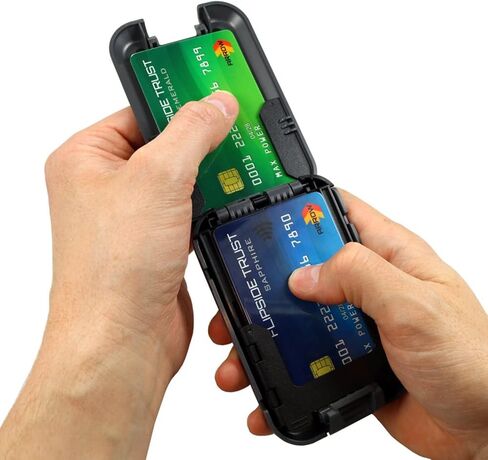 محافظ Flipside محفظة Flipside 4 RFID للرجال مع مشبك نقود قابل للإزالة - رفيعة وآمنة ومقاومة للسحق in Kuwait