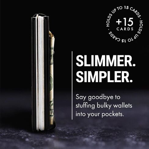 Mountain Voyage Minimalist Wallet for Men - Slim RFID Wallet, Scratch Resistant, Credit Card Holder & Money Clip, Easily Removable in Kuwait