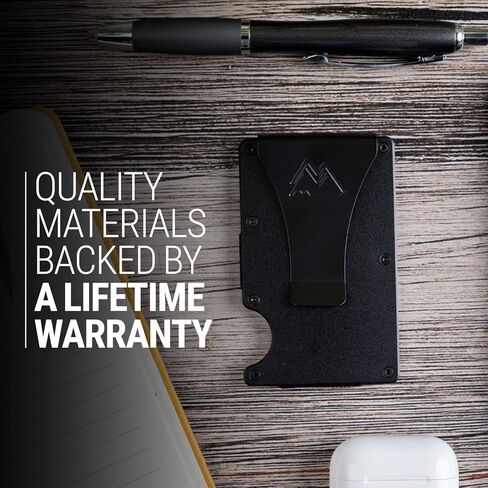 Mountain Voyage Minimalist Wallet for Men - Slim RFID Wallet, Scratch Resistant, Credit Card Holder & Money Clip, Easily Removable in Kuwait