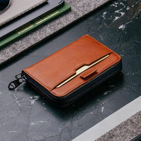 Vaultskin Mayfair Premier Leather Zip Wallet - Ultimate RFID Safety, Streamlined for Style & Functionality for Men and Women in Saudi Arabia