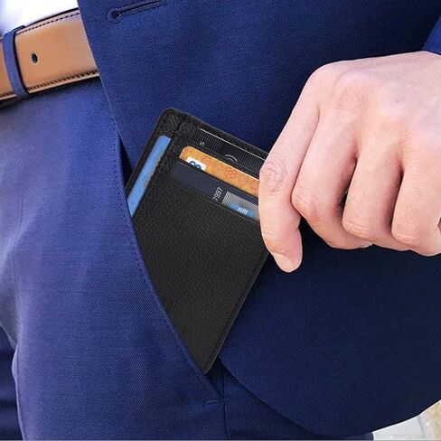 Oak Leathers Slim Real Leather Wallet For Men & Women - RFID Blocking Credit Card Holder Gift for Him & Her in Kuwait