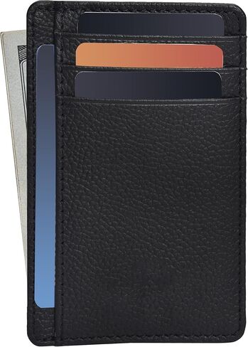 Oak Leathers Slim Real Leather Wallet For Men & Women - RFID Blocking Credit Card Holder Gift for Him & Her in Kuwait