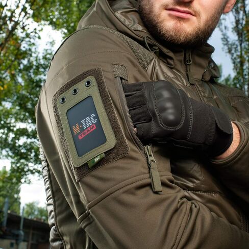 M-Tac Hanging ID Card Holder Hook and Loop Surface Draw Cord (Olive) in Kuwait