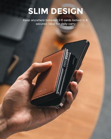 محفظة حامل بطاقات VULKIT Minimalist، بطاقات منبثقة، حماية RFID تحمل ما يصل إلى 10 بطاقات in Kuwait