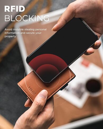 محفظة حامل بطاقات VULKIT Minimalist، بطاقات منبثقة، حماية RFID تحمل ما يصل إلى 10 بطاقات in Kuwait