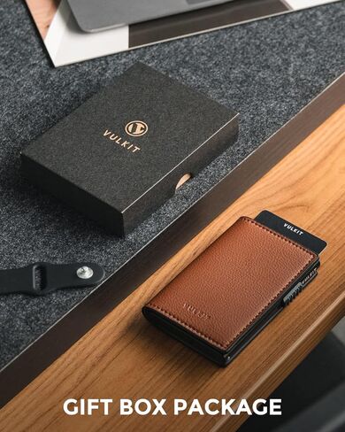 محفظة حامل بطاقات VULKIT Minimalist، بطاقات منبثقة، حماية RFID تحمل ما يصل إلى 10 بطاقات in Kuwait