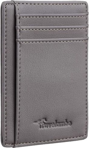 Travelambo Front Pocket Minimalist Leather Slim Wallet RFID Blocking Medium Size in Kuwait