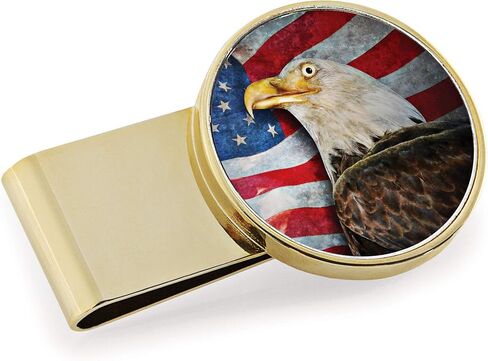 Coin Money Clip JFK Half Dollar with American Eagle in Saudi Arabia