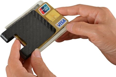 CL CARBONLIFE Carbon Fiber Money Clip Wallet, Business Card Holder RFID Protector Credit Card Holder Wallet Clips For Men (X-Large, 3.5"x2.2"x0.6") in Saudi Arabia