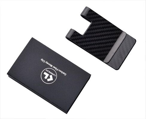 CL CARBONLIFE Carbon Fiber Money Clip Wallet, Business Card Holder RFID Protector Credit Card Holder Wallet Clips For Men (X-Large, 3.5"x2.2"x0.6") in Saudi Arabia