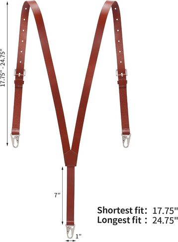 Ringsun Genuine Leather Suspenders for Men, Y Design Leather Suspenders in Saudi Arabia