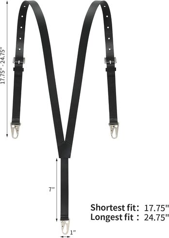 Ringsun Genuine Leather Suspenders for Men, Y Design Leather Suspenders in Kuwait