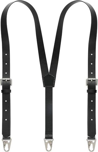 Ringsun Genuine Leather Suspenders for Men, Y Design Leather Suspenders in Kuwait