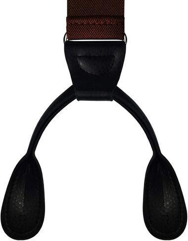 Moulen Men's Y-Back 1.4 Inches Wide Button End Elastic Adjustable Suspenders in Saudi Arabia