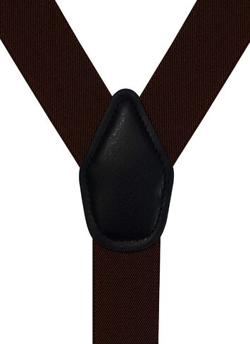 Moulen Men's Y-Back 1.4 Inches Wide Button End Elastic Adjustable Suspenders in Saudi Arabia
