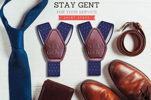 STAY GENT Y-Style Shirt Stays For Men with Non-Slip Locking Clamps and Adjustable Elastic Straps in Saudi Arabia