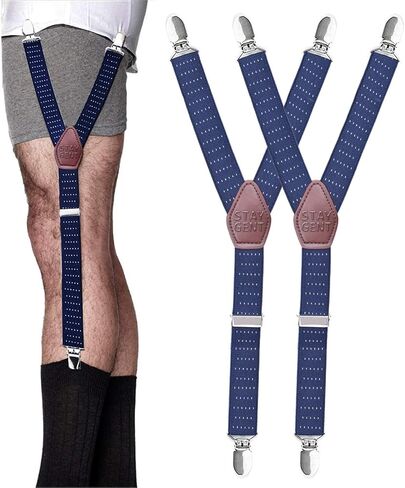 STAY GENT Y-Style Shirt Stays For Men with Non-Slip Locking Clamps and Adjustable Elastic Straps in Saudi Arabia