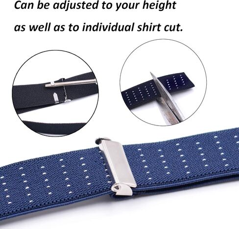 STAY GENT Y-Style Shirt Stays For Men with Non-Slip Locking Clamps and Adjustable Elastic Straps in Saudi Arabia