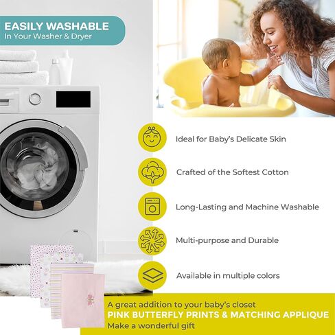 Spasilk Baby 4 Pack 100% Cotton Flannel Receiving Blanket in Kuwait