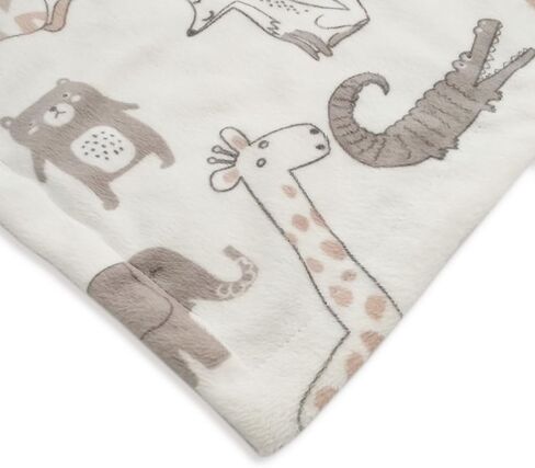 BORITAR Baby Blanket Lovely Animal Double Layer Dotted Back 30 x 40 Inch | Soft Minky Fabric Receiving Blanket for Boys Girls Infant Toddler Newborn Daily Use Crib Stroller Car Pet Shower Gift in Saudi Arabia