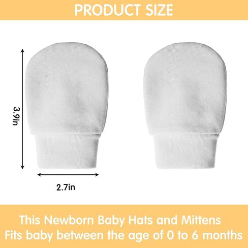 18 Pairs of Newborn Baby Mittens Infant Toddler Gloves No Scratch Mittens Cotton Gloves for 0-6 Months Baby Boys Girls in Saudi Arabia