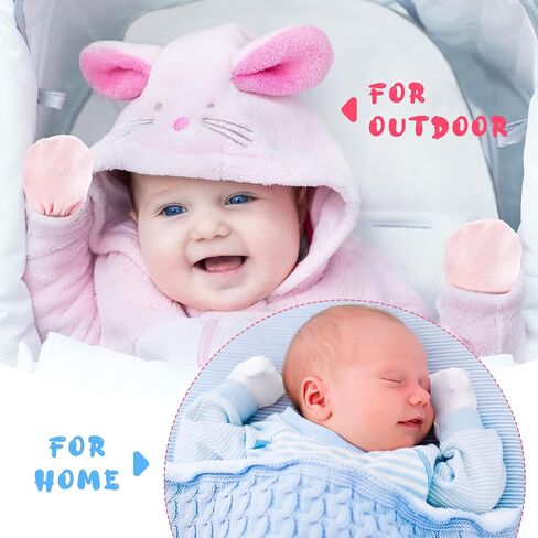 Newcotte 6 Pairs Baby Mittens No Scratch Newborn Cotton Breathable Gloves Baby Mitts for Boys Girls in Saudi Arabia