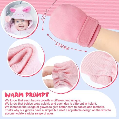 Newcotte 6 Pairs Baby Mittens No Scratch Newborn Cotton Breathable Gloves Baby Mitts for Boys Girls in Saudi Arabia