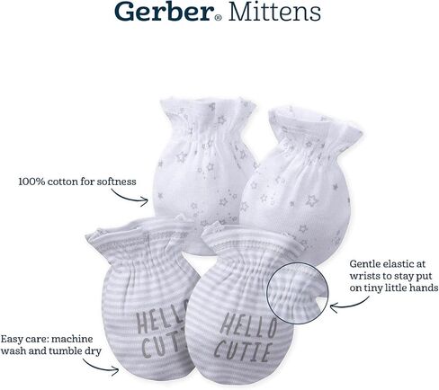 Gerber baby-girls 8-pack and 12-pack No Scratch Mittens in Kuwait