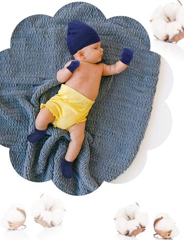 Baby Newborn Hats Mittens and Socks Set Unisex Cotton Beanie Cap and Scratch Mitten Non-Slip Baby Ankle Socks for Boys Girls in Saudi Arabia