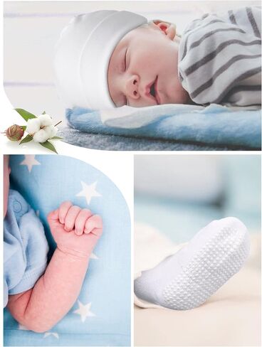 Geyoga Newborn Baby Hat Bear Ears Mittens and Socks Set for 0-6 Month in Saudi Arabia