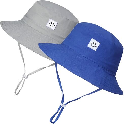 MaxNova Baby Sun Hat Smile Face UPF 50+ Toddler Bucket Hat for Boys Girls 0-7 Years in Saudi Arabia