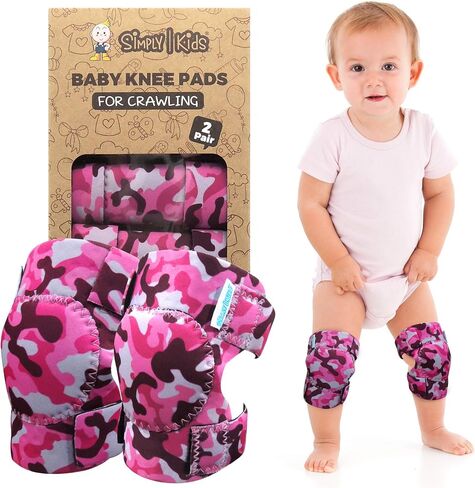 Simply Kids Baby Knee Pads for Crawling (2 Pairs) Rodilleras para Bebe, CPSIA Certified - Infant Knee Protector for Toddler, Girl, Boy, Crawler in Saudi Arabia